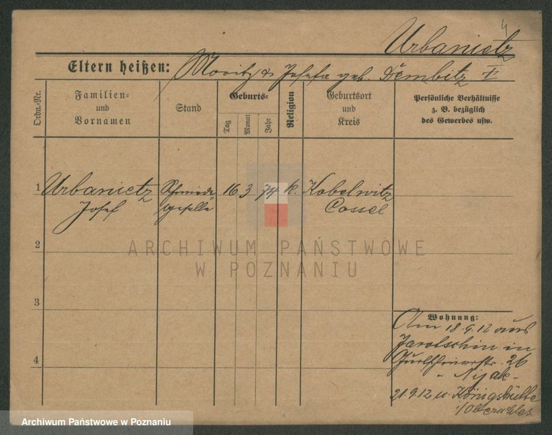 Obraz 11 z jednostki "Urbaniec - Urbański (żonaci i wdowy)"