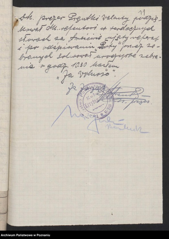 Obraz 13 z jednostki "Krzyżowniki, powiat Poznań - akta koła."