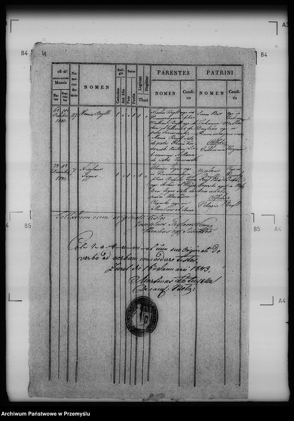 Obraz 8 z jednostki "[Kopie ksiąg metrykalnych parafii Siebieczów z filiami Leszczaków, Piwowszczyzna, Rusin, Wierzbiąż (dekanat Bełz)]"