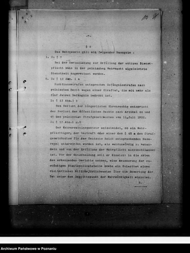 Obraz 14 z jednostki "Verordnung über die Einführung von Wehrrecht"