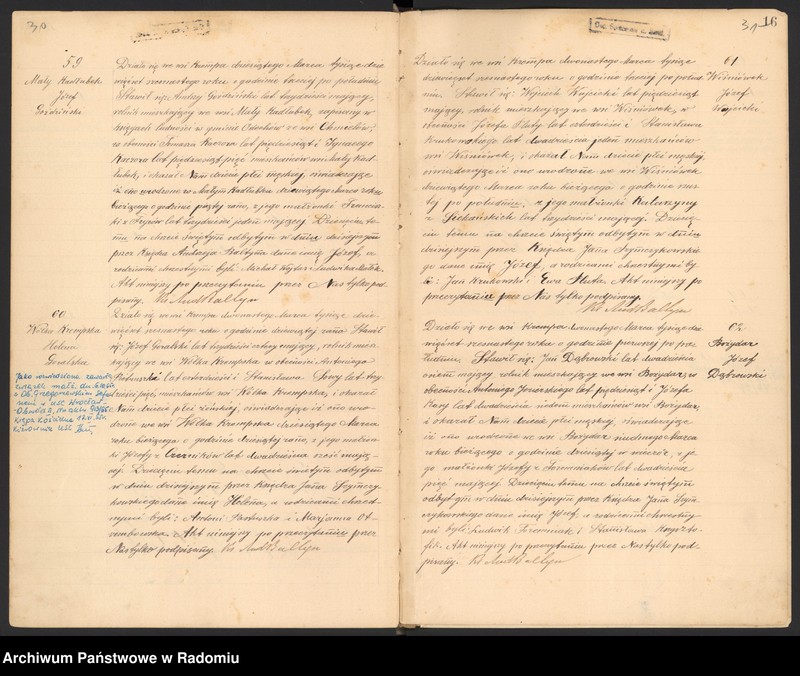 image.from.unit.number "[Duplikat akt urodzonych, zaślubionych i zmarłych parafii Krępa za 1916 r.]"