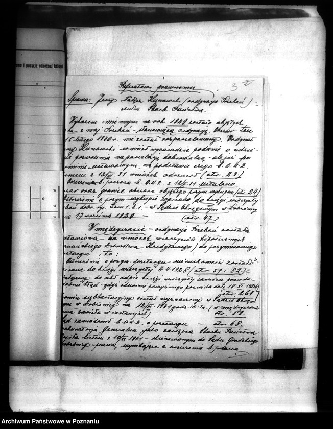 Obraz 9 z jednostki "Jerzy Nałęcz-Kunowski z Łobżenicy, skarga do NTA na orzeczenie Urzędu Wojewódzkiego z dnia 23,II,37 w sprawie przymusowego wykupu"