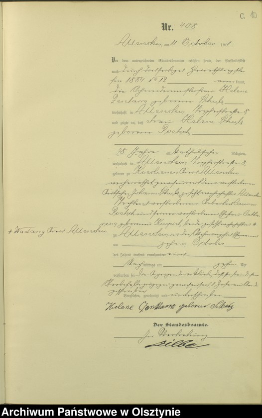 image.from.unit.number "Sterbe-Haupt-Register Tom II,Nr 400 - 542"