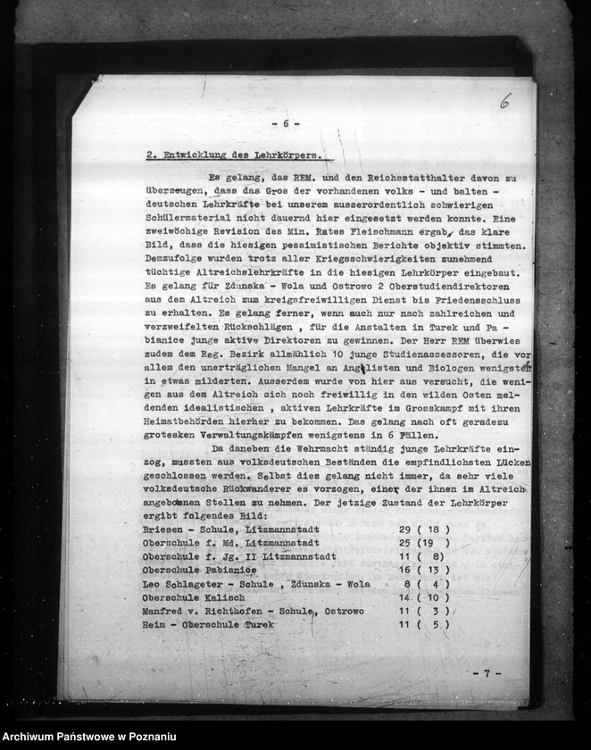 Obraz 10 z jednostki "Sprawozdanie o sytuacji szkół średnich w rejencji łódzkiej"