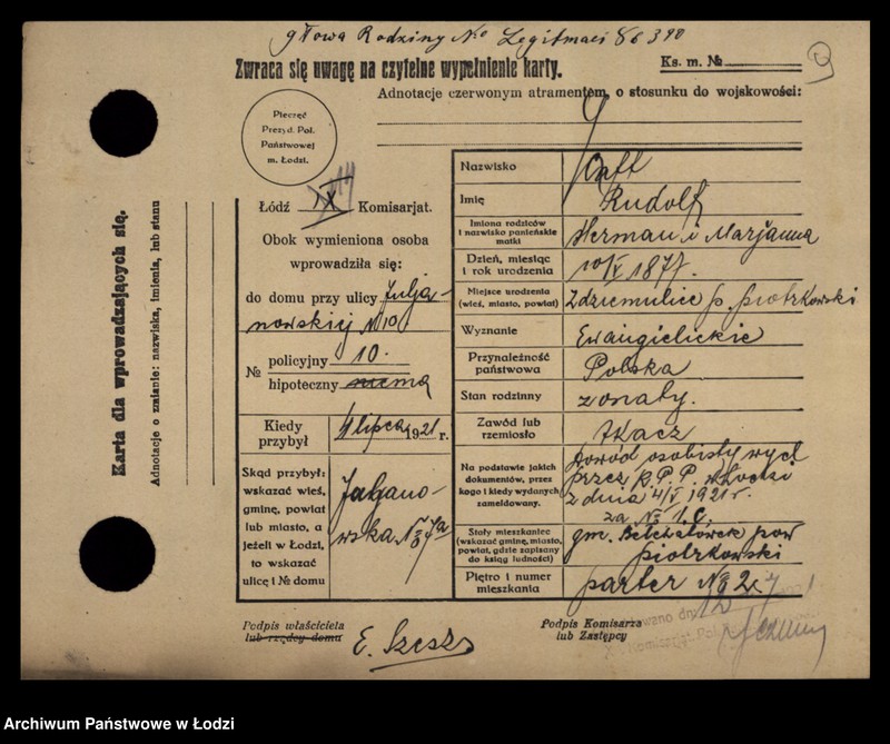 Obraz 11 z jednostki "[Spis ludności Łodzi] Zajdel - Zajderman"