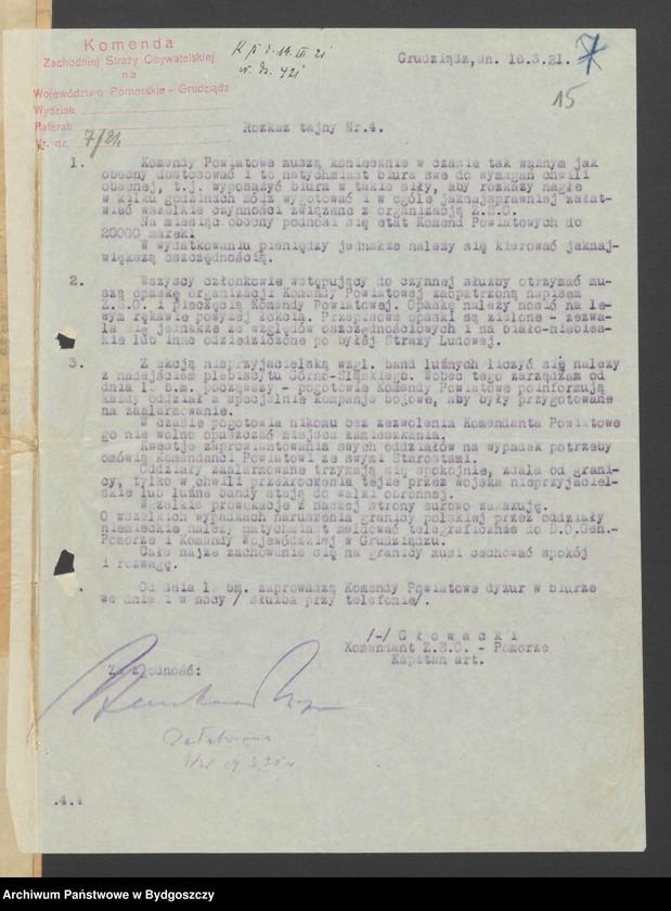 image.from.unit.number "Rozkazy tajne Komendy Głównej Zachodniej Straży Obywatelskiej w Poznaniu"