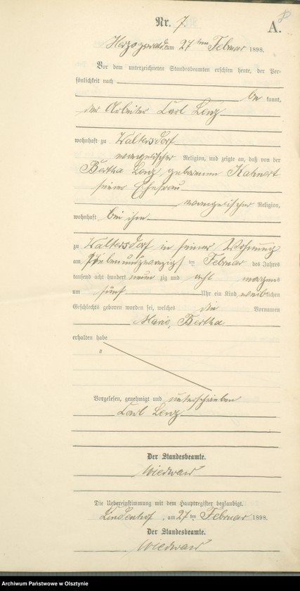 image.from.unit.number "Geburts-Neben-Register Nr 1 - 24 /Fragment księgi/"