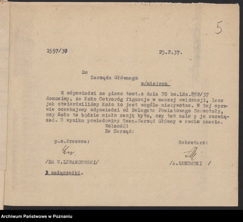 Obraz 6 z jednostki "Ostroróg, powiat Szamotuły - akta koła."