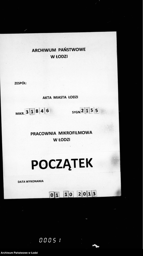 Obraz 1 z jednostki "O pomeščeniu dlja kamery Mirovago Sudu 4-go učastka goroda Lodzi"