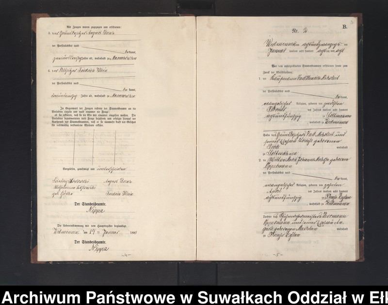 image.from.unit.number "Heiraths-Neben-Register des Preussischen Standes-Amtes Widminnen Kreis Loetzen"
