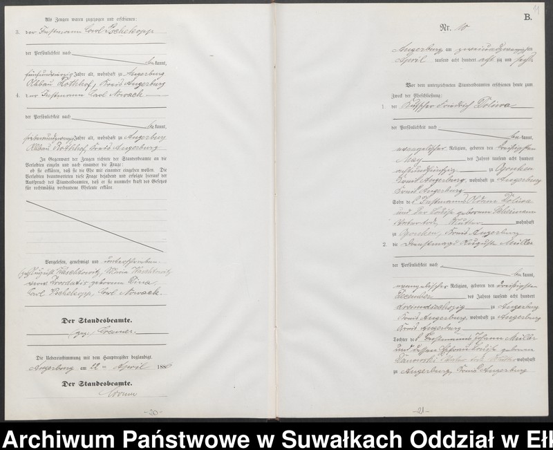 image.from.unit.number "Heiraths-Neben-Register des Preussischen Standes-Amtes Angerburg Kreis Angerburg"