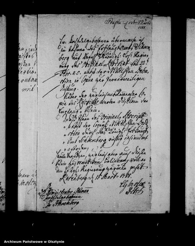 image.from.unit.number "Schriften zur Sasche der Schönberger Gutsherrschaft contra den Frei-Schulzen S. Nickel in Sommrau wegen Nichtgestellung einer Wollfuhre nach Königsberg"