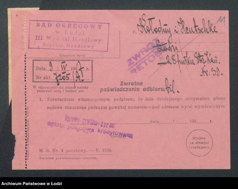 Obraz 13 z jednostki "Kołodny i Hentschke – handel drzewem i węglem"