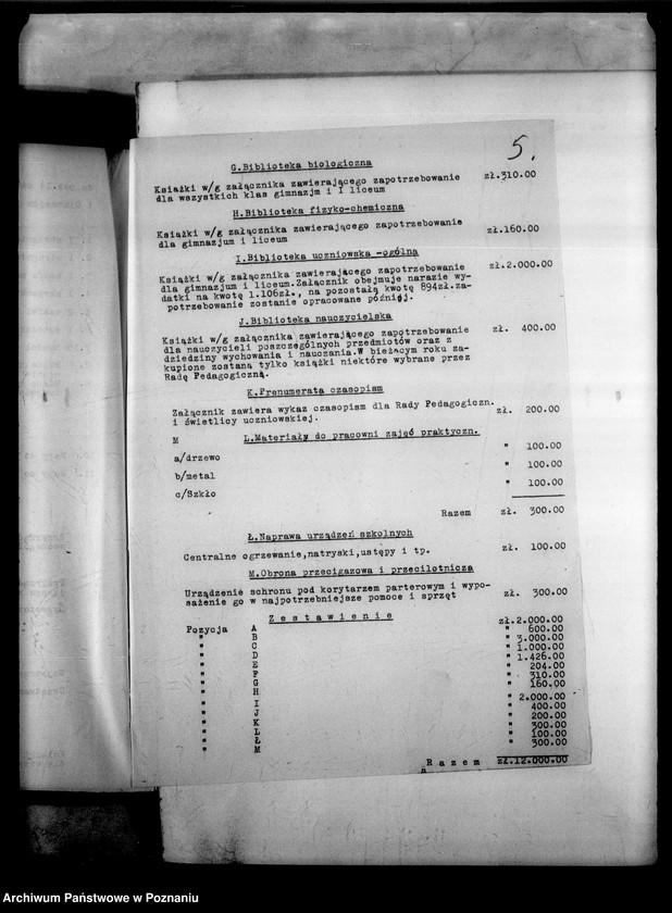 Obraz 8 z jednostki "Państwowe Liceum i Gimnazjum Koedukacyjne imienia Tadeusza Kościuszki - Turek [sprawozdanie z egzaminu dojrzałości]"