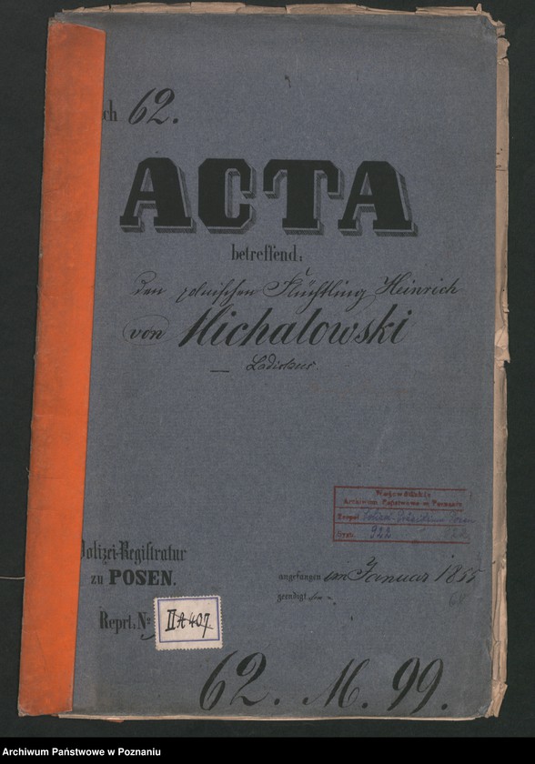 Obraz 2 z jednostki "A. betr. Heinrich von Michałowski /auch Marian und Wladislaus/"