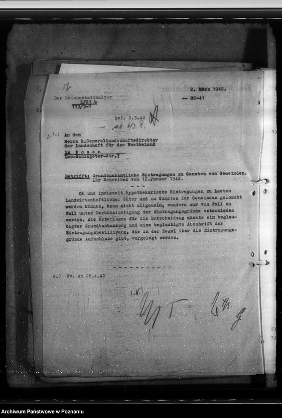 Obraz 11 z jednostki "Auseinandersetzung des Rittergutes Strenz mit der Gemeinde Hirscheck, Kreis Kempen. Auflösung von Gutsbezirken"