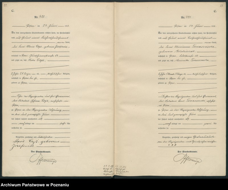 Obraz 14 z jednostki "Księga miejscowa zgonów tom II [Rejestr główny zgonów]"