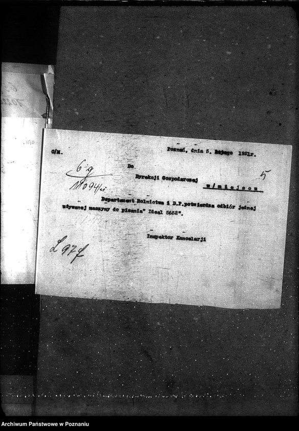 Obraz 9 z jednostki "Sprawy gospodarcze-ogólne maszyny do pisania"