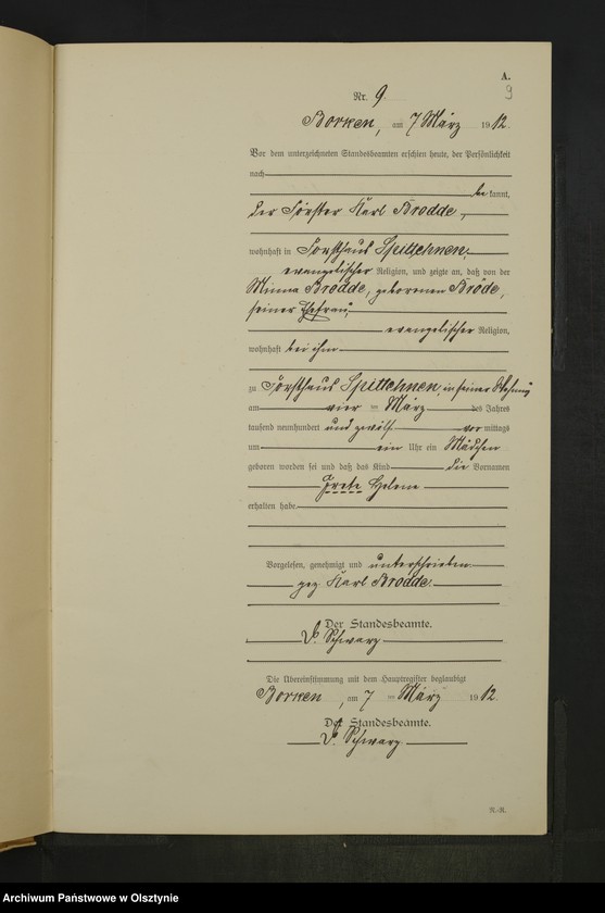 image.from.unit.number "Geburts-Neben-Register Nr 1 - 28 [Księga urodzeń wtóropis]"