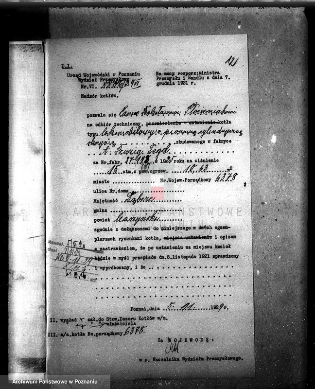 Obraz 16 z jednostki "Majątek Dąbcze, pow. leszczyński własność B. Płócieniak, nr woj. kotła 6378"