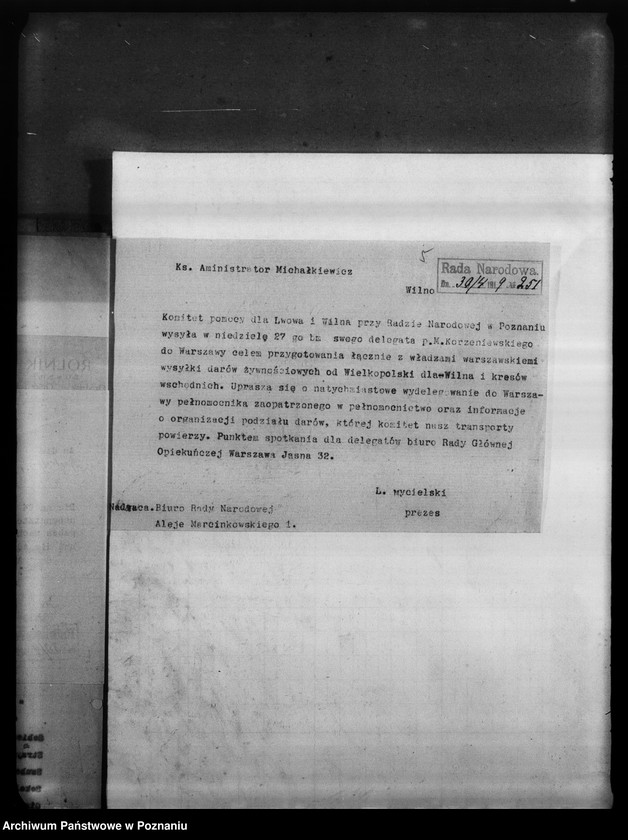 image.from.unit.number "Zestawienia rozdanych darów żywnościowych z III transportu z Poznania dla mieszkańców Lwowa oraz korespondencja z Delegaturą Lwowską Komitetu Pomocy dla dotkniętych wojną."