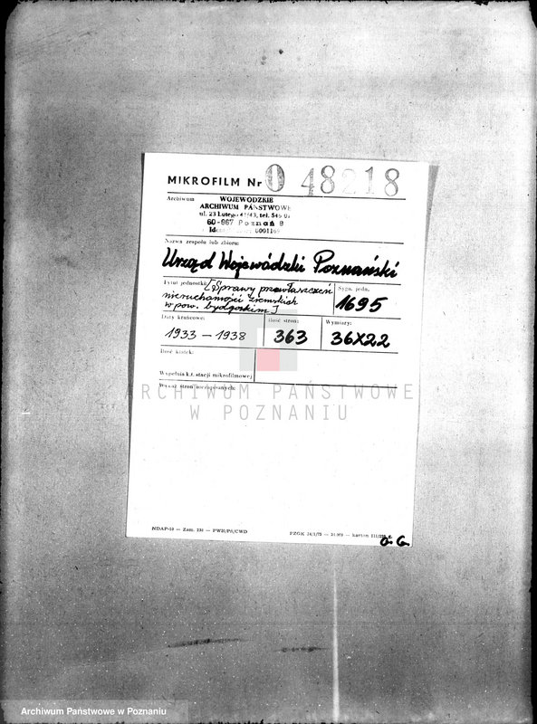 Obraz 2 z jednostki "/Sprawy przewłaszczeń nieruchomości ziemskich w powiecie bydgoskim/"