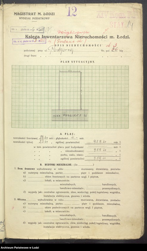 image.from.unit.number "Księga inwentarzowa nieruchomości m. Łodzi ul. Podgórna"