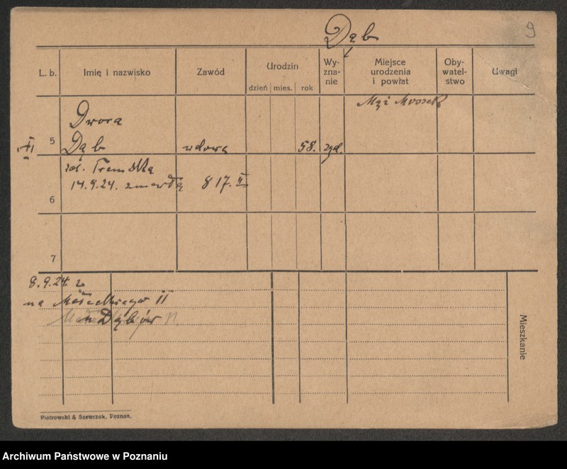 Obraz 11 z jednostki "Dąb (Domb - Dąbrowski (żony, wdowy)"