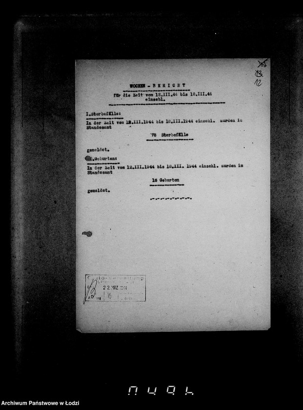 Obraz 16 z jednostki "Wöchentliche (monatliche) Tätigkeitsberichte des Ältesten der Juden"