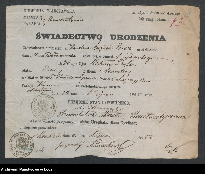 Obraz 11 z jednostki "[Aneksy od nr 266 do nr 274a]"