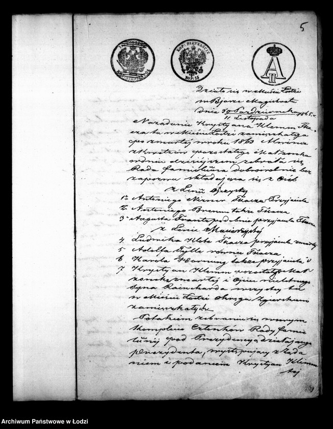 Obraz 9 z jednostki "Akta tyczące się ustanowienia opieki nad nieletnim Reinholdem Klemm po zmarłej Alwinie z Kurtzów Klemm pozostałym synem"