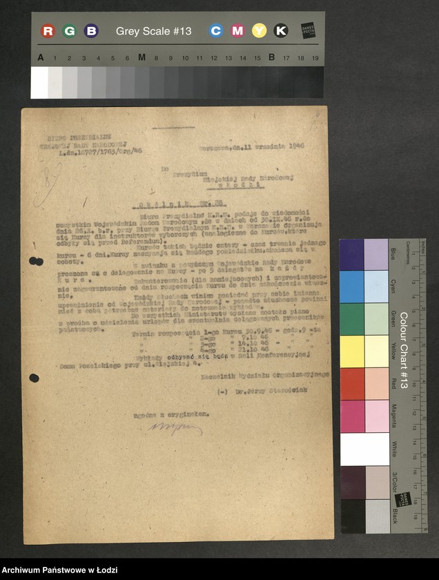 Obraz 2 z jednostki "Wybory do Sejmu Ustawodawczego; instrukcje, zarządzenia, okólniki, sprawozdania dotyczące kampanii wyborczej"