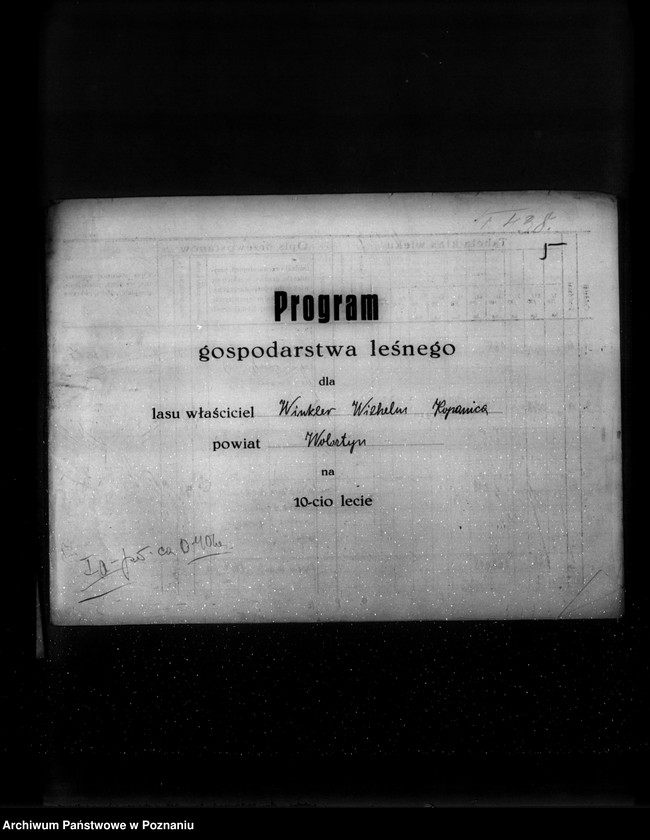 Obraz 9 z jednostki "/Program gospodarstw leśnych znajdujących się na terenie powiatu wolsztyńskiego/"