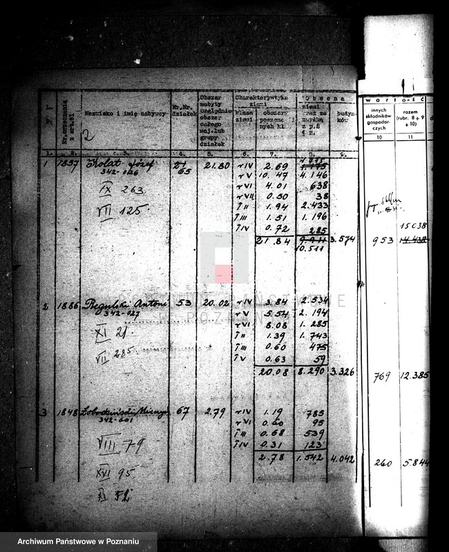 Obraz 6 z jednostki "/Wykazy oddłużeniowe nabywców gruntów państwowych rozparcelowanych majątków z terenu powiatu wyrzyskiego"