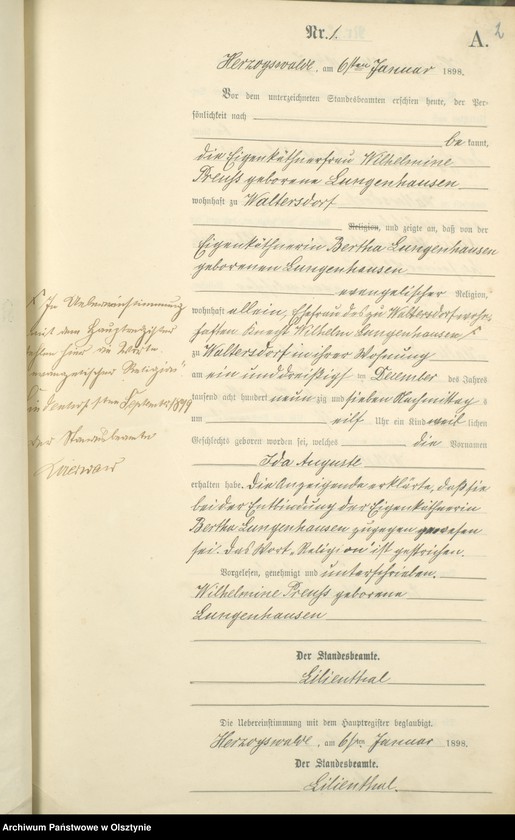 image.from.unit.number "Geburts-Neben-Register Nr 1 - 24 /Fragment księgi/"