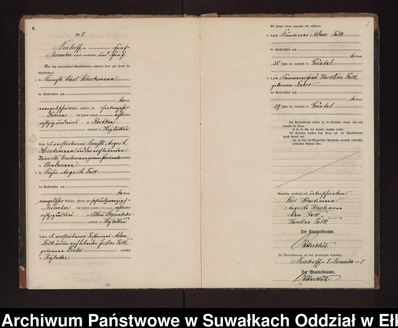 image.from.unit.number "Heirats-Neben-Register des Preussischen Standes-Amtes Neuhoff Kreis Loetzen"