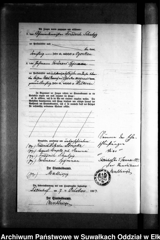 image.from.unit.number "Heiraths-Neben-Register des Preussischen Standes-Amtes Gr. Strengeln Kreis Angerburg"