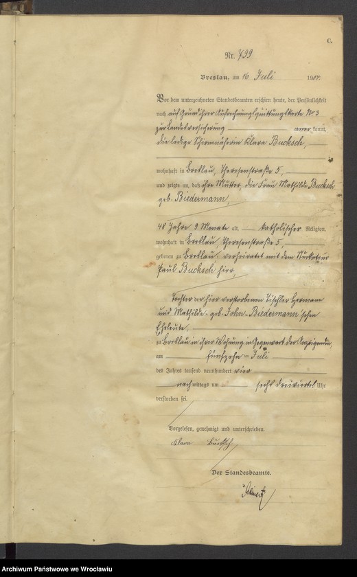 image.from.unit.number "Sterbe-Haupt-Register Breslau IV 1904 Band 3"