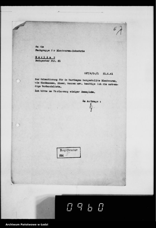 Obraz 10 z jednostki "[Korespondencja z urzędami, instytucjami i firmami]. Lit.Fa-Fy."