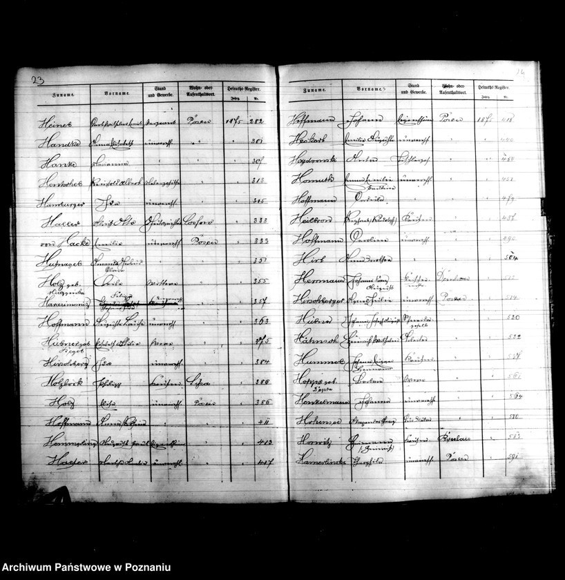 Obraz 17 z jednostki "Skorowidz nazwisk-akty małżeństw"