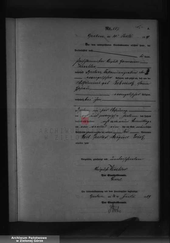 image.from.unit.number "Geburts-Neben-Register, Band II von No 543 bis No 998"