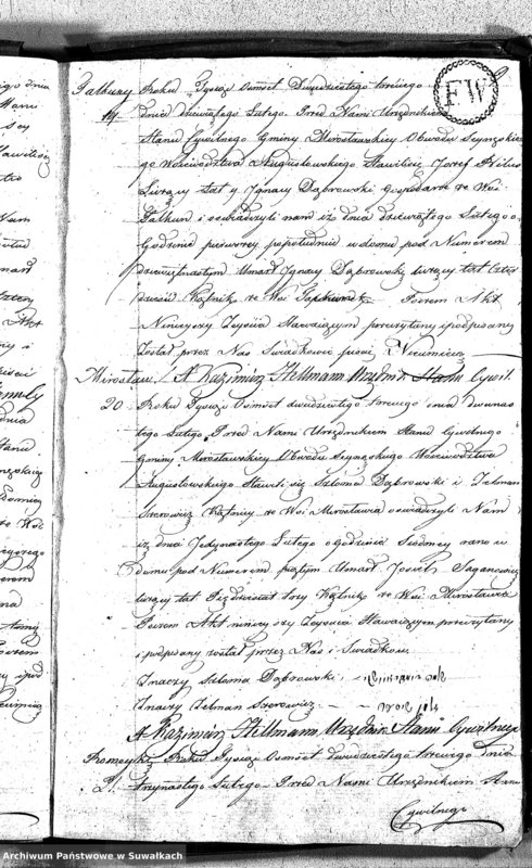 image.from.unit.number "Akta Umarłych Gminy Mirosławskiey na Rok 1823"