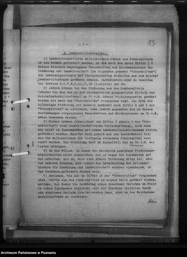 Obraz 17 z jednostki "Zarządzenia i sprawozdania w sprawie wykorzystania kredytów na umocnienie niemczyzny nad granicami państwa"