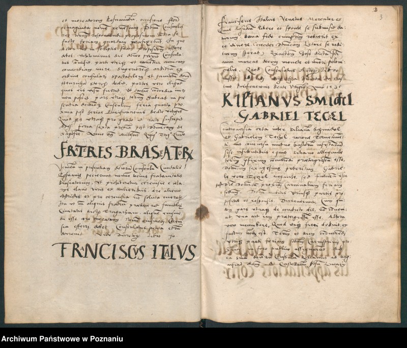 Obraz 7 z jednostki "Liber controversiarum coram spectabili consulatu Posnaniensi ab anno 1535 usque ad annum 1538."