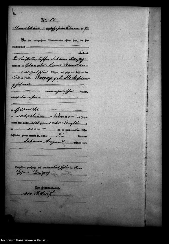 Obraz 17 z jednostki "[Księga urodzeń]"