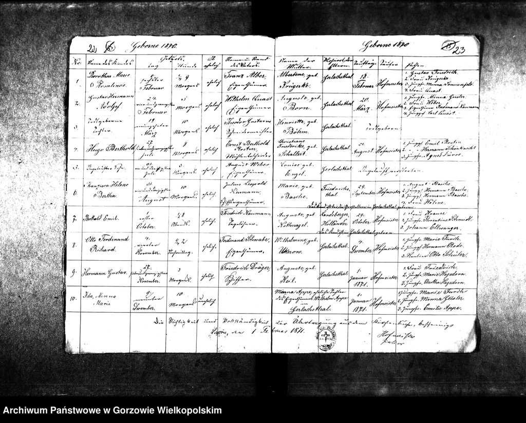 image.from.unit.number "Duplikate der Kirchenbücher von der Parochie Lossow: Lossow (Włostów), Cocceji Antheil Neudorf (Krzyszczyna), Cocceji antheil Neuwalde (Krzyszczynka), Gerlachsthal (Gostkowice), Raumerswalde (Roszkowice)"