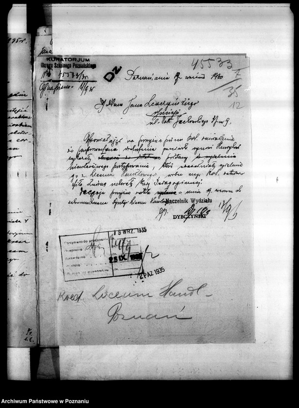 Obraz 15 z jednostki "Liceum Handlowe Koedukacyjne Izby Przemysłowo-Handlowej- Poznań [lista abiturientów i eksternistów]"