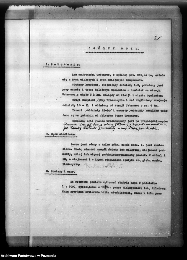 Obraz 6 z jednostki "Plan urządzenia gospodarstwa leśnego dla lasu majętności Urbanowo powiat nowotomyski 1933-1943"