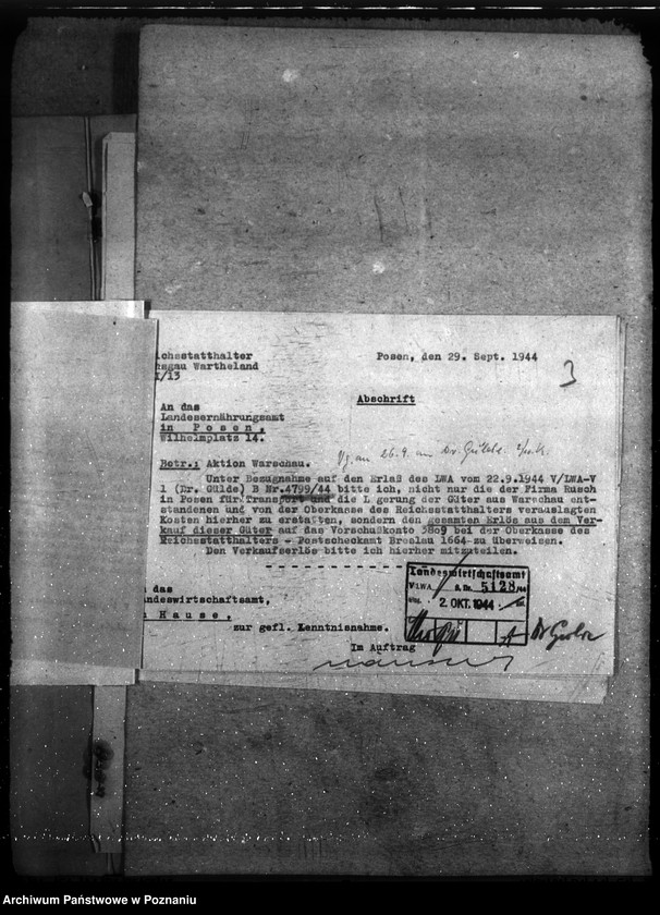 Obraz 7 z jednostki "Aktion Warschau. Unkosten und Erlös"