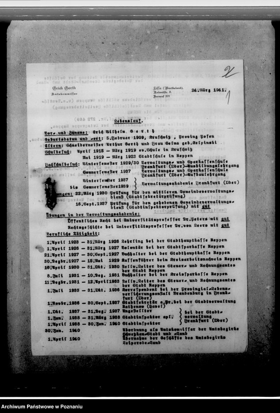 Obraz 5 z jednostki "Gerth, Erich, Amtskommissar in Schwetzkau/, Kreis Lissa - Święcichowo, powiat Leszno"